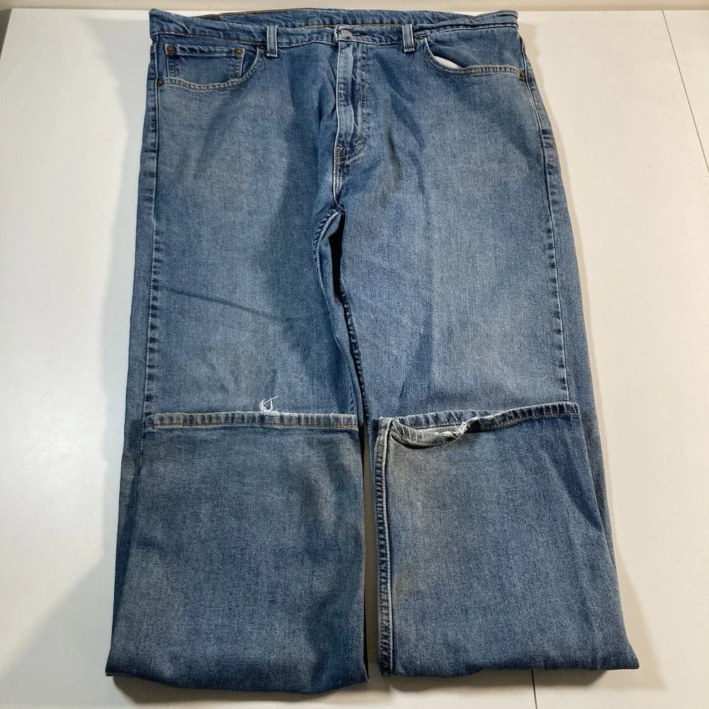 Levi's 505 Jeans 40x32 Straight Blue Med Wash Denim Cowboy Workwear